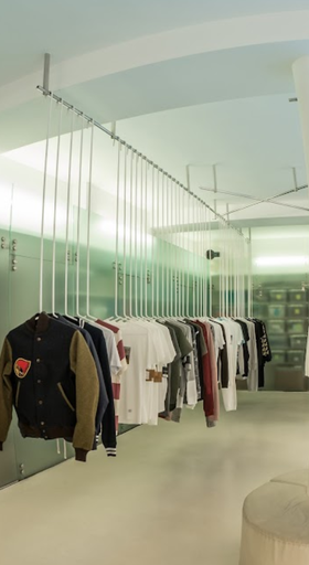 An inside image of concrete store amsterdam store