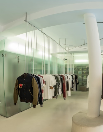 An inside image of concrete store amsterdam store