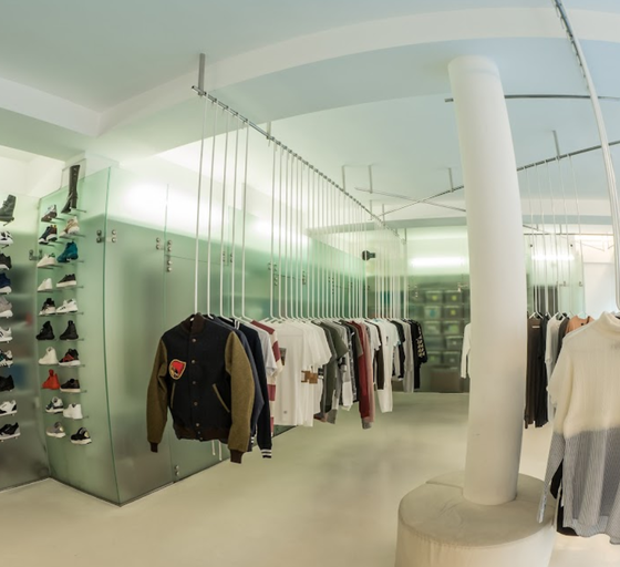 An inside image of concrete store amsterdam store