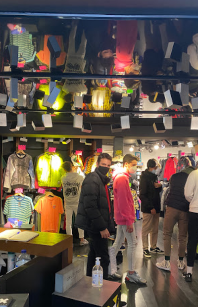 An inside image of Painkiller.Madrid store