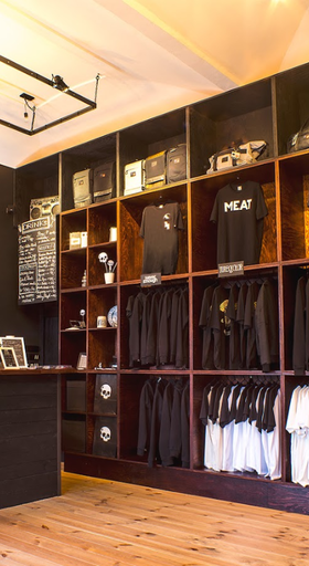 An inside image of Never Enough & The Dudes Prague store