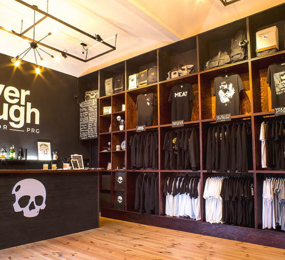 An inside image of Never Enough & The Dudes Prague store