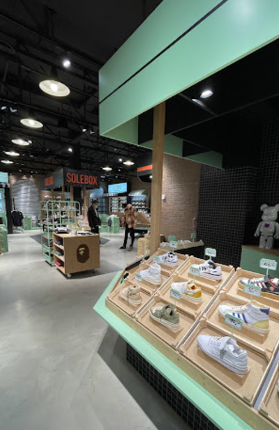 An inside image of Solebox store