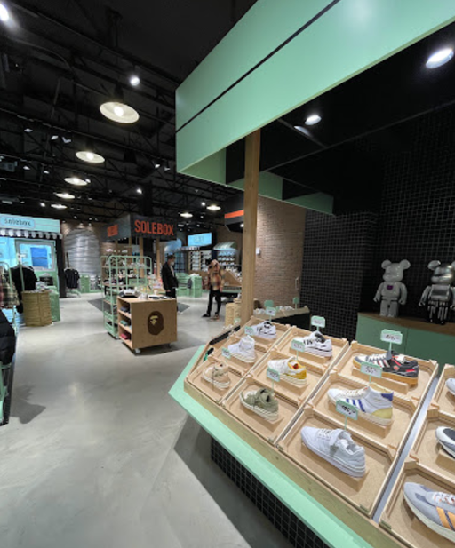 An inside image of Solebox store