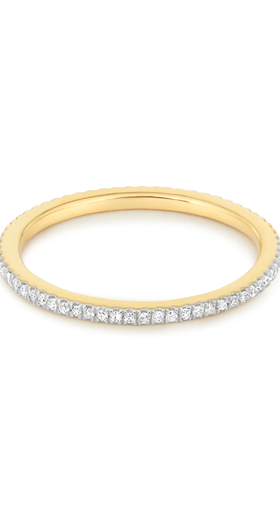 An image of Stone & Strand white diamond pave eternity band