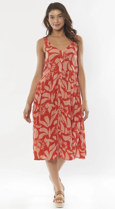 A woman wearing Amuse Society tanger so romantic woven dress