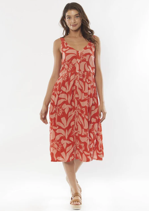 A woman wearing Amuse Society tanger so romantic woven dress