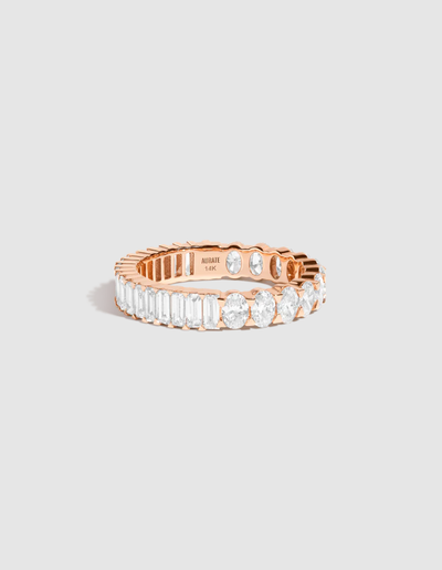 An image of AUrate two-in-one lab grown diamond eternity ring