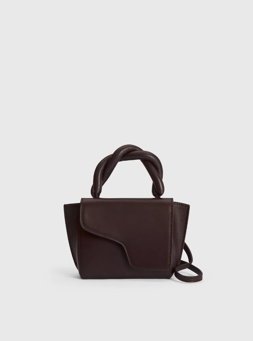 An image of ATP Atelier montalbano walnut leather/nappa mini handbag
