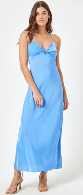 A woman wearing LSpace veri peri maya dress