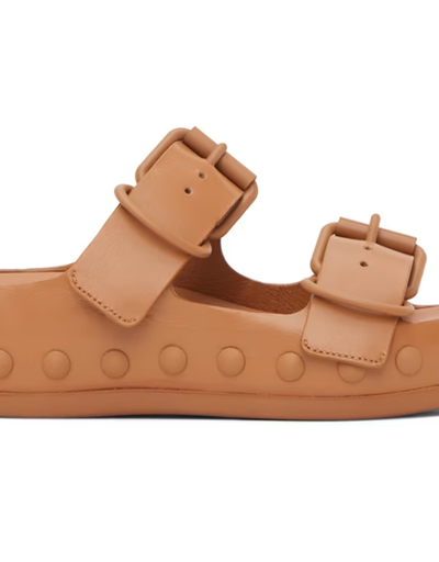 An image of ECCO.kollektive tan natacha ramsay-levi edition studded two sandals