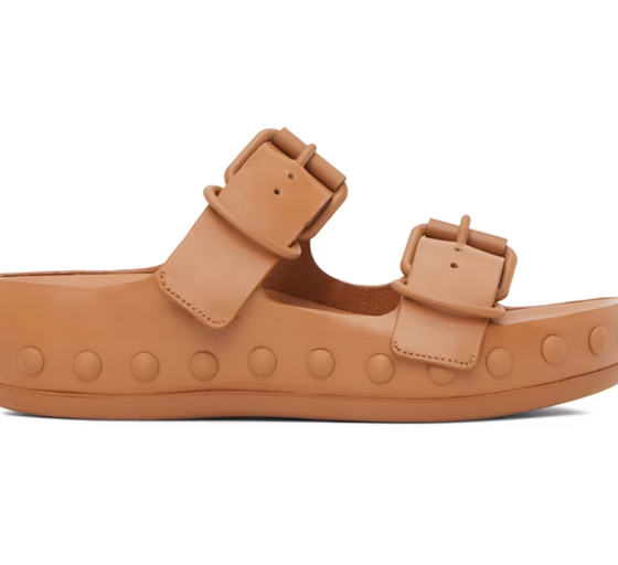 An image of ECCO.kollektive tan natacha ramsay-levi edition studded two sandals