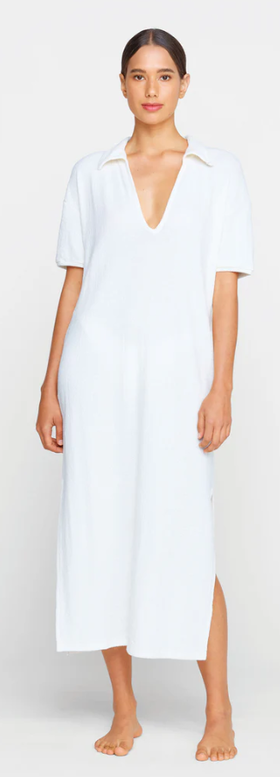 A woman wearing Mikoh palermo dress
