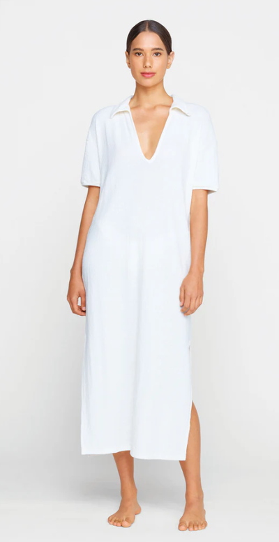 A woman wearing Mikoh palermo dress