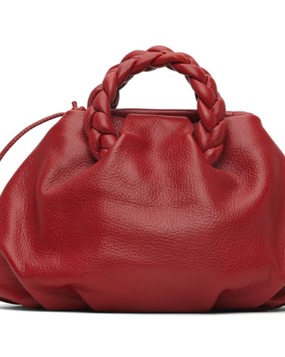 An image of HEREU red small bombon bag