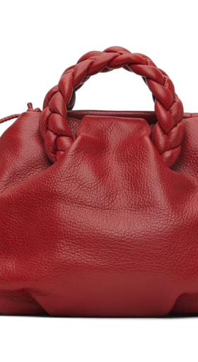 An image of HEREU red small bombon bag