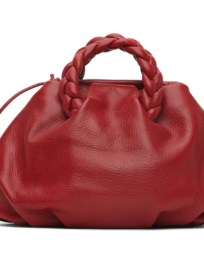 An image of HEREU red small bombon bag