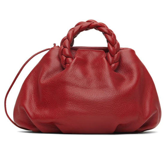 An image of HEREU red small bombon bag