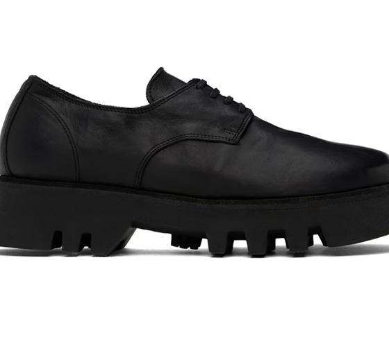 An image of Guidi black zoomorphic derbys