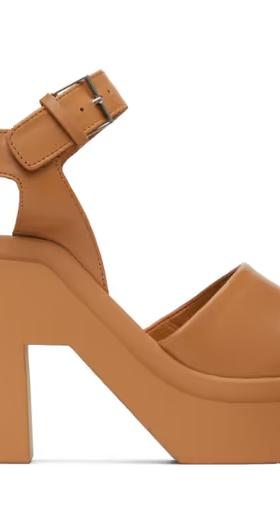 An image of CLERGERIE tan nelio heeled sandals