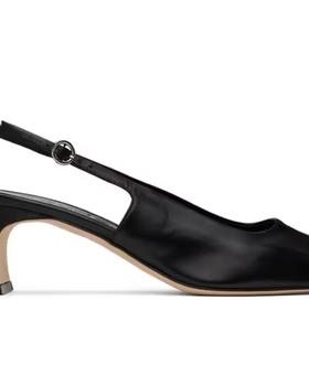 An image of AEYDE black eliza slingback heels