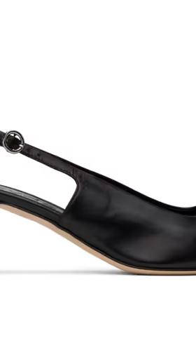An image of AEYDE black eliza slingback heels