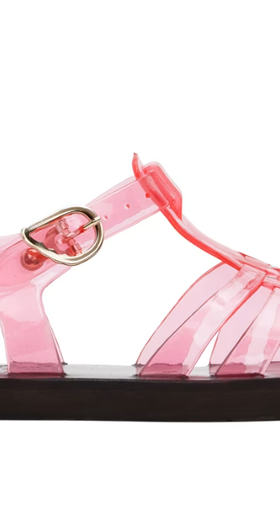 An image of ANCIENT GREEK SANDALS pink homeria jelly sandals