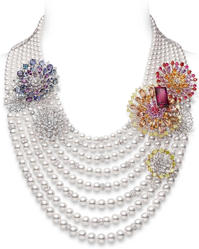 An image of Mikimoto japanese sense of beauty fireworks necklace