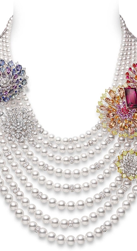 An image of Mikimoto japanese sense of beauty fireworks necklace