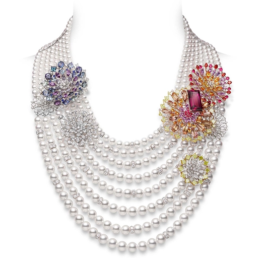 An image of Mikimoto japanese sense of beauty fireworks necklace