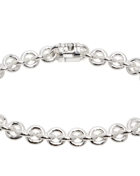An image of Le Gramme silver 'le 21g' entrelacs bracelet