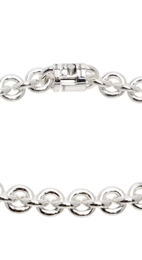 An image of Le Gramme silver 'le 21g' entrelacs bracelet