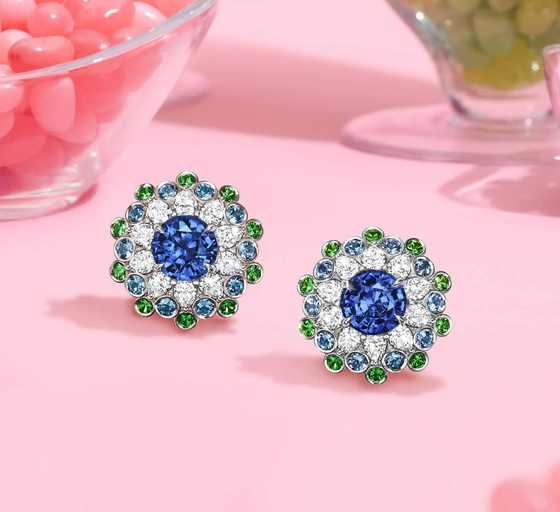 An image of Harry Winston candy pink sapphire earrings