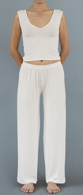 A woman wearing KYE intimates recline pant natural
