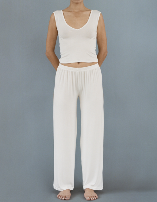 A woman wearing KYE intimates recline pant natural