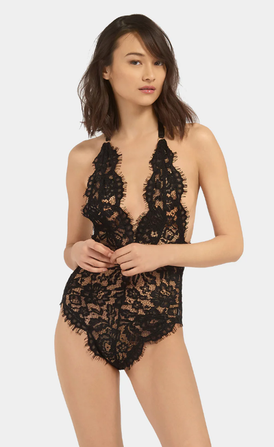 A woman wearing Bluebella natalia body black