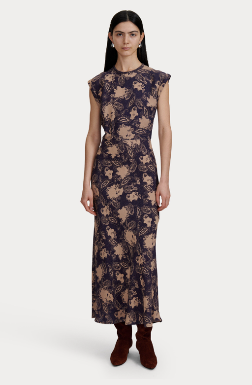 A woman wearing Rachel Comey black cero print adri dress