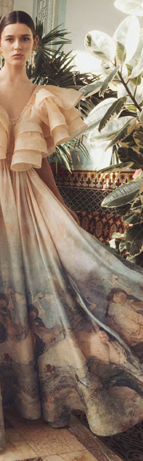 A wiman wearing a Zimmermann dress