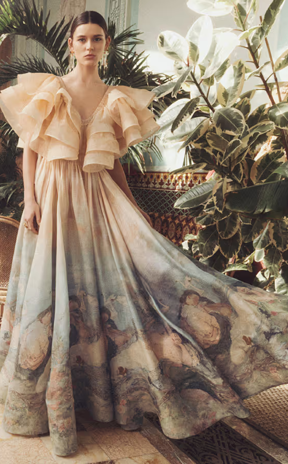 A wiman wearing a Zimmermann dress