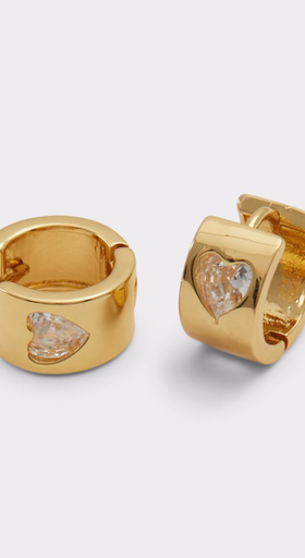 An image of Aldo harthoop hoop earrings