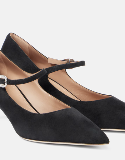 A close up of a pair of Tabitha Simmons shoes in black