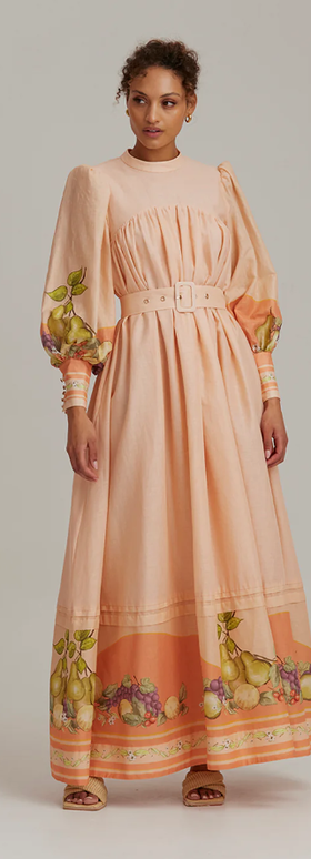A woman wearing Keepsake The Label frutta ls midi dress