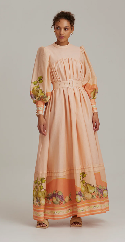 A woman wearing Keepsake The Label frutta ls midi dress