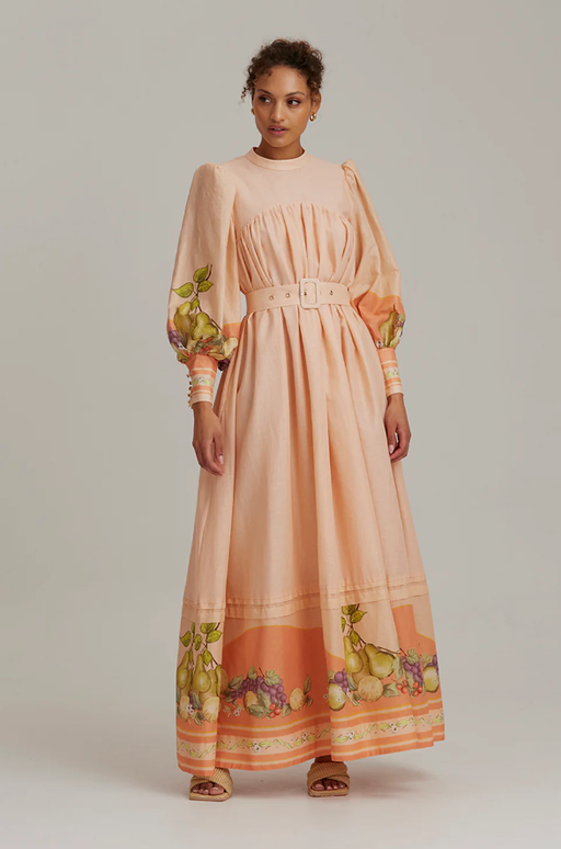 A woman wearing Keepsake The Label frutta ls midi dress