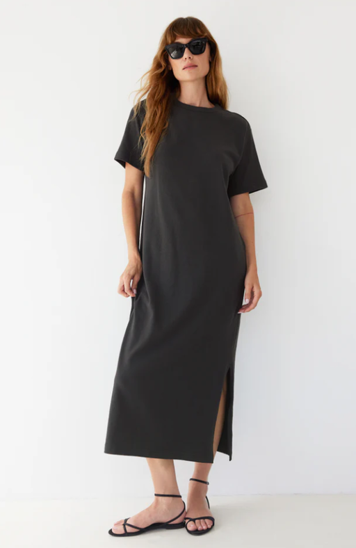 A woman wearing AYR the practice dress