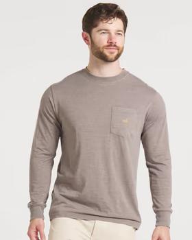 A man wearing Southern Marsh seawash™ tee - rodeo rider - long sleeve