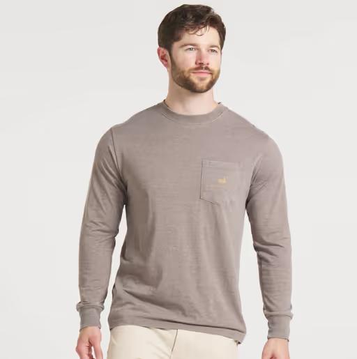 A man wearing Southern Marsh seawash™ tee - rodeo rider - long sleeve