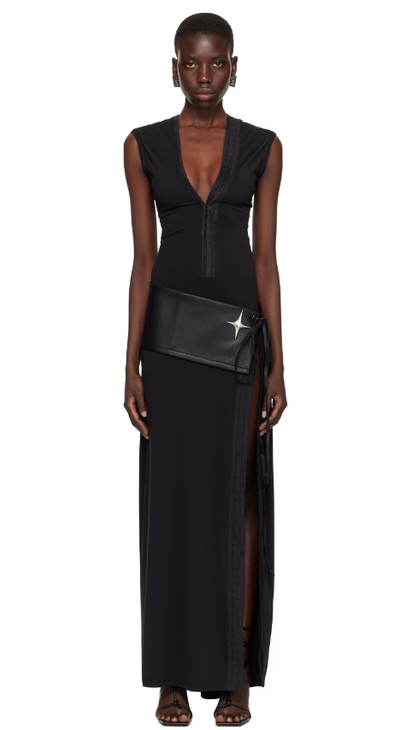 A woman wearing Raga Malak black no mess maxi dress