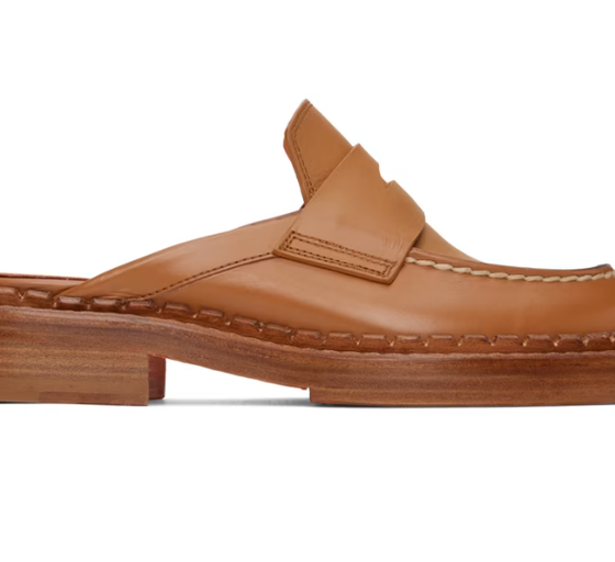 An image of Santoni brown strap loafers