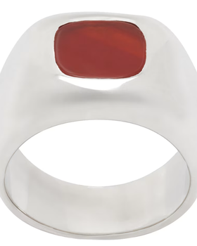 An image of Sophie Buhai silver godfather carnelian ring
